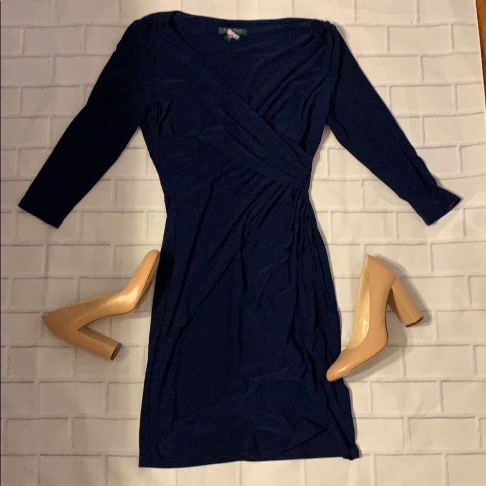 Lauren by Ralph Lauren Navy Dress